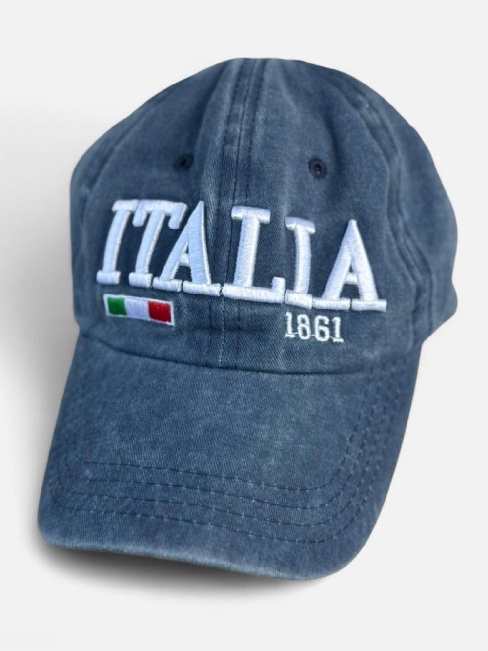 Vintage-Style Italy "1861" Embroidered Baseball Cap